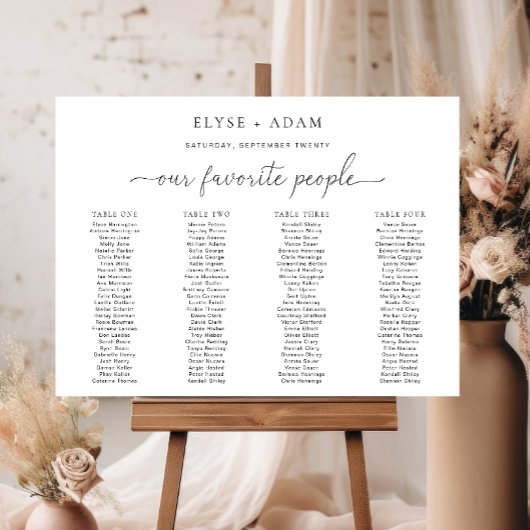 クインミニマル4バンケットテーブルシーティングポスター ポスター