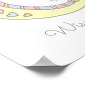 クインモノグラムアート女の子の名前と意味ポスター ポスター (角)