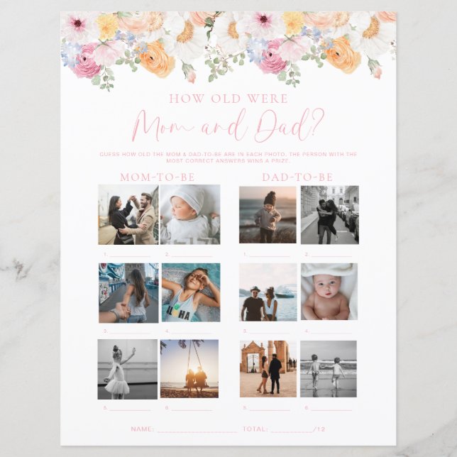 クイン何歳だったママとパパ写真ゲーム (正面)