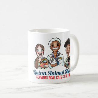 クイン動物シェルターマグ コーヒーマグカップ