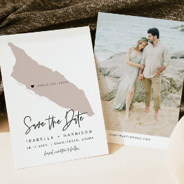 クイン赤面ピンクアルバ地図フォトセーブ・ザ・デイト 招待状