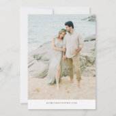 クイン赤面ピンクアルバ地図フォトセーブ・ザ・デイト 招待状 (裏面)