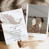 クイン赤面メキシコマップデスティネーショントラベル結婚ズ 招待状