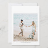 クイン赤面ロードアイランドラゲッジタグ日付を保存 招待状 (裏面)