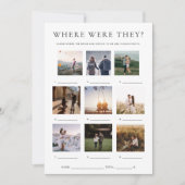 クイン どこでのバケーション フォト ゲーム 招待状 (正面)