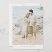 クイン |赤面カリフォルニアの地図Photo Save the Date 招待状 (裏面)