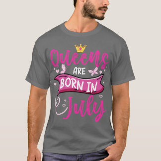 クイーンおもしろいは生まれ7月の誕生日クイーン Tシャツ