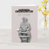 クイーンおもしろいグリーティングカード カード (黄色い花)