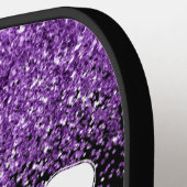 クイーンおもしろいパープルグリッターピックボールパドル ピックルボールラケット (左詳細)