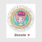 クイーンお洒落カラフルオリジナルアートおもしろい引用文 シール (シート)