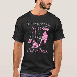 クイーンがボスBのように私の71誕生日に踏み込む Tシャツ