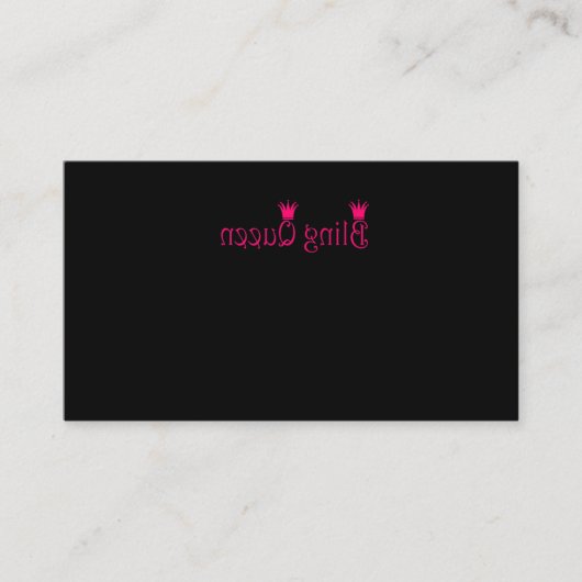 クイーンきらきら光るリバースピンクパパラッチライブ鏡 名刺 (正面)