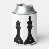 クイーンとキングチェスの駒 缶クーラー (缶正面)
