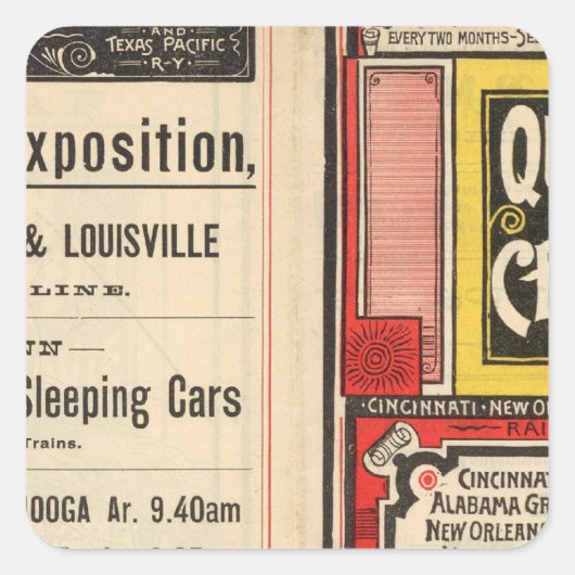 クイーンとクレセントルート スクエアシール (正面)