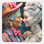 クイーンとプリンセス スクエアシール (正面)