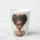「クイーンに合う:アフリカ系アメリカ人クイーン紙カップ 紙コップ (正面)
