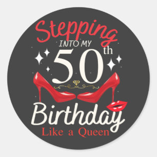 クイーンのように50誕生日に踏み込む ラウンドシール