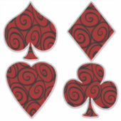 クイーンのバラカードがステッカーに合う シール (正面)