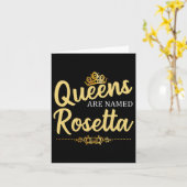 クイーンの名前はロゼッタパーソナライズされたアザおもしろいンド カード (黄色い花)
