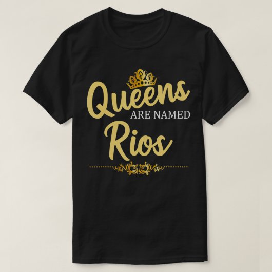 クイーンはRIOSギフト姓の名前がおもしろい誕生日 Tシャツ (デザイン正面)