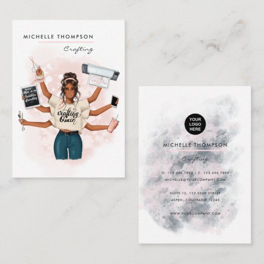 クイーンを作る 名刺 (正面/裏面)