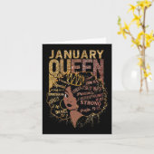 クイーンアフロメラニン祈ガール誕生日ブラックヒストル カード (黄色い花)