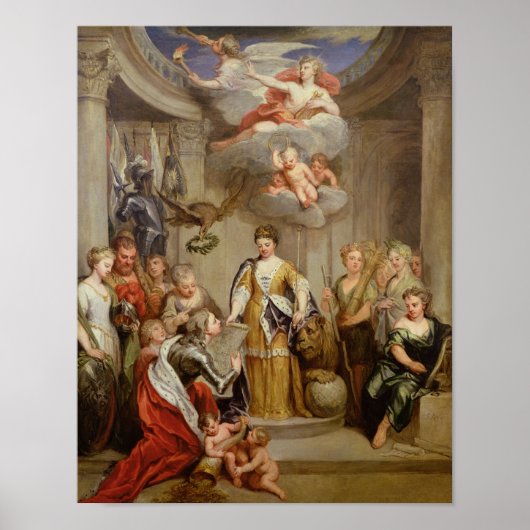 クイーンアンがブレンハイム軍隊の計画を発表 ポスター (正面)