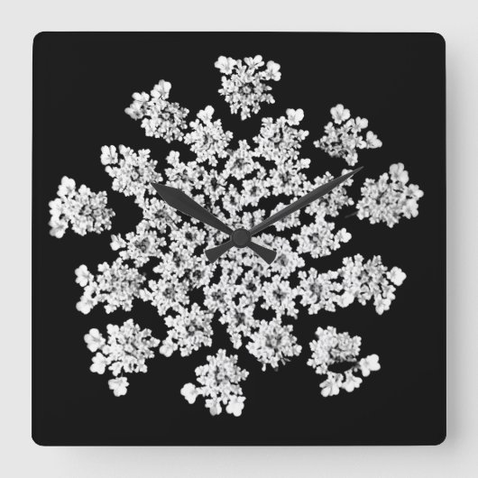 クイーンアンの雪片ウォールクロック スクエア壁時計 (正面)