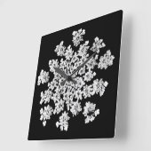 クイーンアンの雪片ウォールクロック スクエア壁時計 (傾斜)