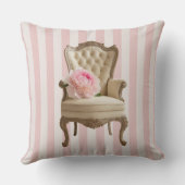 クイーンアンウィングチェアピンク牡丹 クッション (裏面)
