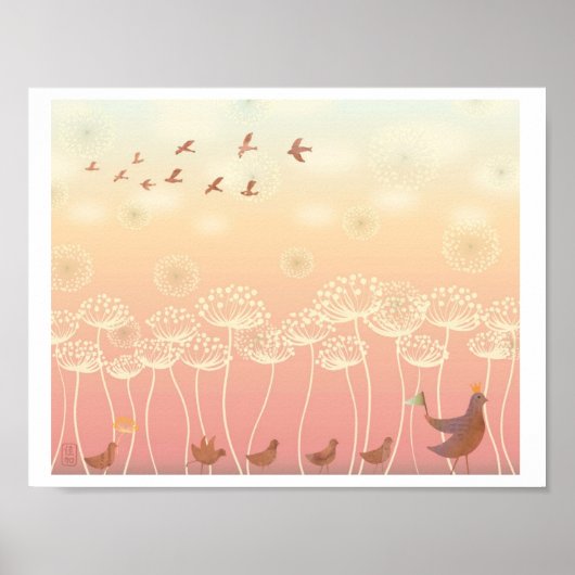 クイーンアンズスクールデイイラストレーション ポスター (正面)