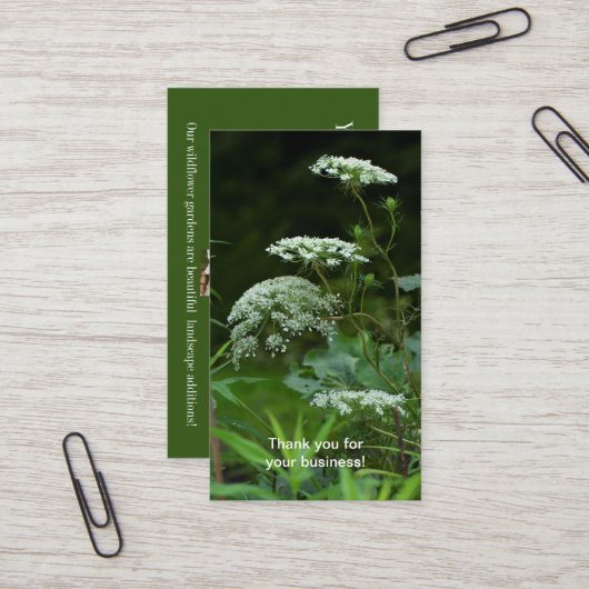 クイーンアンズラチェワイルドフラワー – ダウカスカロタブシ 名刺 (正面/裏面インサイチュ)