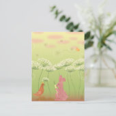 クイーンアンズレースイラストレーション葉書からのギフト ポストカード (スタンド正面)