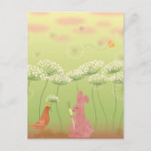 クイーンアンズレースイラストレーション葉書からのギフト ポストカード (正面)