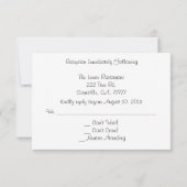 クイーンアンズレースウェディングレセプションRSVP 招待状 (裏面)