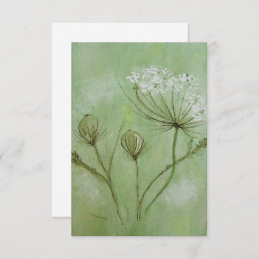 クイーンアンズレースウォーター色 サンキューカード (正面/裏面)