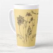 クイーンアンズレースオンアザ大ラテマグカップ カフェラテマグ (左アングル)