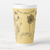 クイーンアンズレースオンアザ大ラテマグカップ カフェラテマグ (正面)