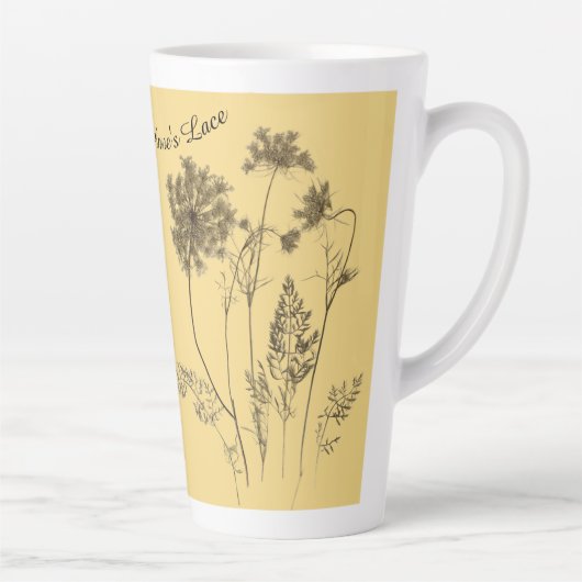 クイーンアンズレースオンアザ大ラテマグカップ カフェラテマグ (右)