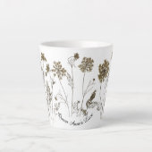 クイーンアンズレースオンザスモールラテマグカップ カフェラテマグ (正面)