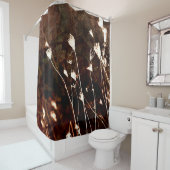 クイーンアンズレースダークブラウングリーンタペストリー シャワーカーテン (インサイチュ)