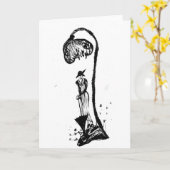 クイーンアンズレースパラソルのグリーティングカード カード (黄色い花)