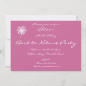 クイーンアンズレースフラワーガールズバースデーパーティー 招待状 (裏面)