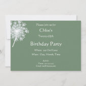 クイーンアンズレースフラワーグリーンクラシック招待状 招待状 (裏面)