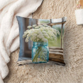 クイーンアンズレースブーケの窓 クッション (ブランケット)