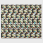 クイーンアンズレースブーケの窓 ラッピングペーパー (フラット)