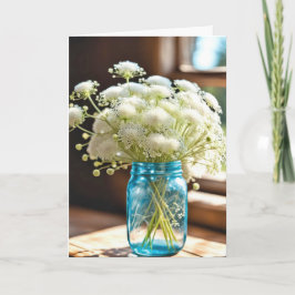 クイーンアンズレースブーケ誕生日 カード