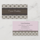 クイーンアンズレースベビーピンク名刺 名刺 (正面/裏面)