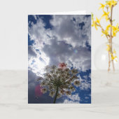 クイーンアンズレースワイルドフローラランドスケープカード カード (黄色い花)