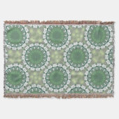 クイーンアンズレース抽象芸術春エレガントフローラ スローブランケット (正面)